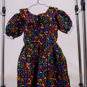 African print baby dress with matching headband