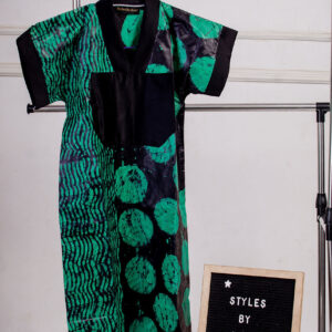 African print baby dress with matching headband