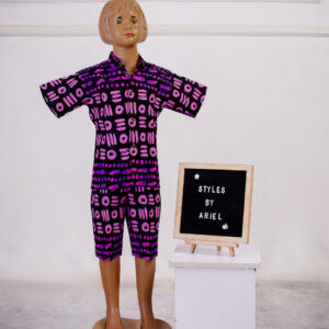 African print baby dress with matching headband